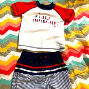 Carter’s boys size 9 month bathing suite set